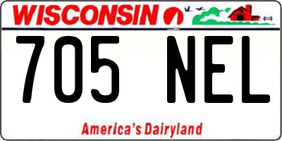 WI license plate 705NEL