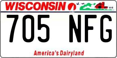 WI license plate 705NFG