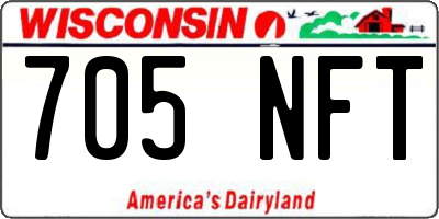 WI license plate 705NFT