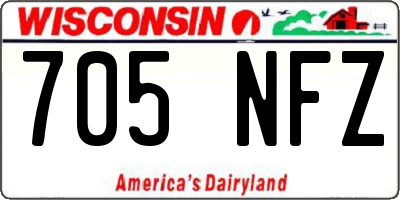 WI license plate 705NFZ