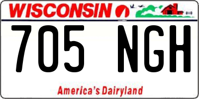 WI license plate 705NGH