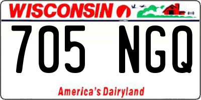 WI license plate 705NGQ