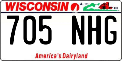 WI license plate 705NHG