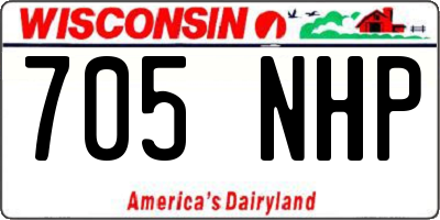 WI license plate 705NHP