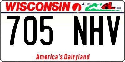 WI license plate 705NHV