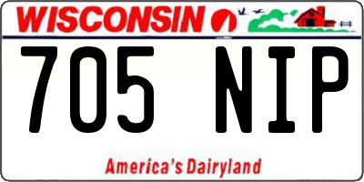 WI license plate 705NIP