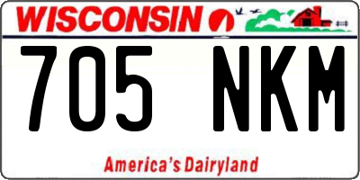WI license plate 705NKM