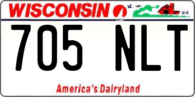WI license plate 705NLT