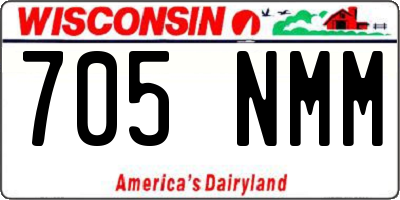 WI license plate 705NMM
