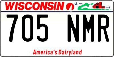 WI license plate 705NMR