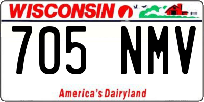 WI license plate 705NMV
