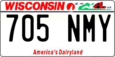 WI license plate 705NMY