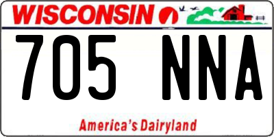 WI license plate 705NNA