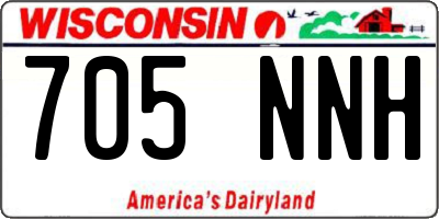 WI license plate 705NNH