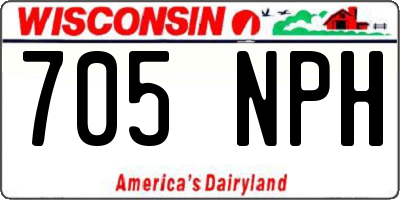 WI license plate 705NPH