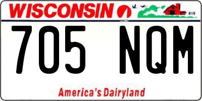 WI license plate 705NQM