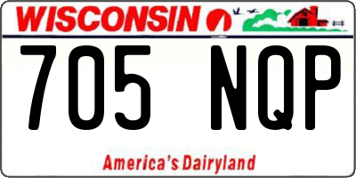 WI license plate 705NQP