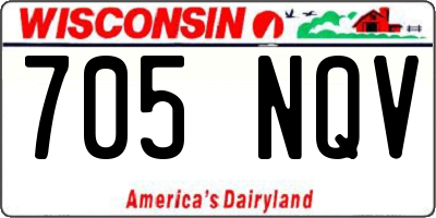 WI license plate 705NQV