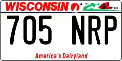 WI license plate 705NRP