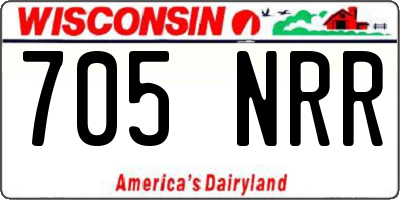 WI license plate 705NRR