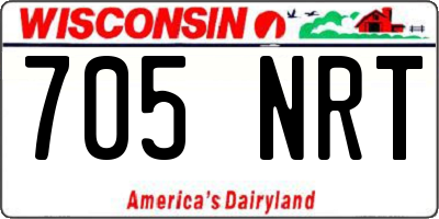 WI license plate 705NRT