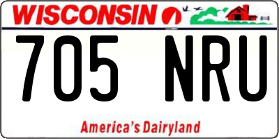 WI license plate 705NRU