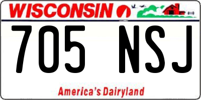 WI license plate 705NSJ