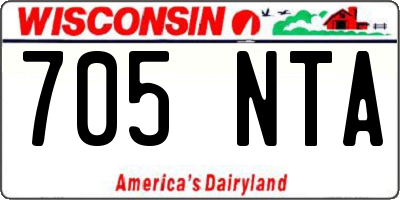 WI license plate 705NTA