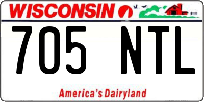 WI license plate 705NTL