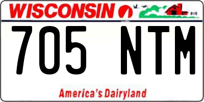 WI license plate 705NTM