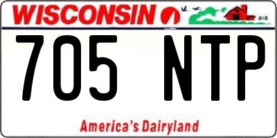 WI license plate 705NTP