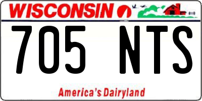 WI license plate 705NTS