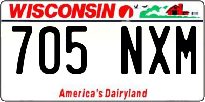 WI license plate 705NXM