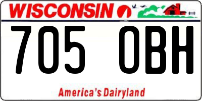 WI license plate 705OBH