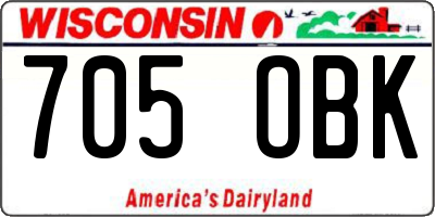 WI license plate 705OBK