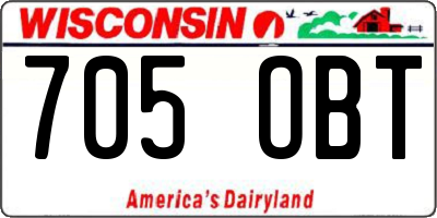 WI license plate 705OBT