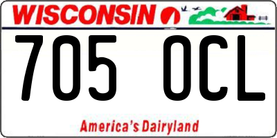 WI license plate 705OCL