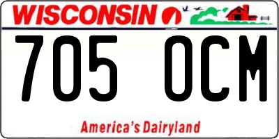 WI license plate 705OCM