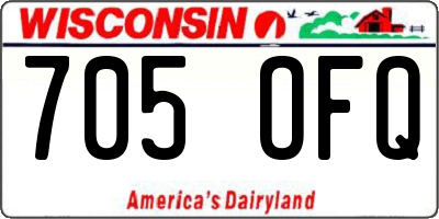WI license plate 705OFQ