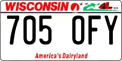 WI license plate 705OFY