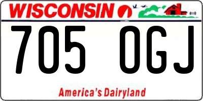 WI license plate 705OGJ