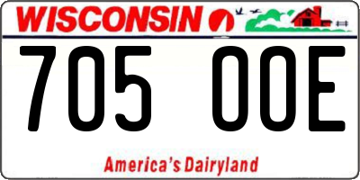 WI license plate 705OOE