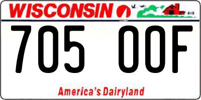 WI license plate 705OOF