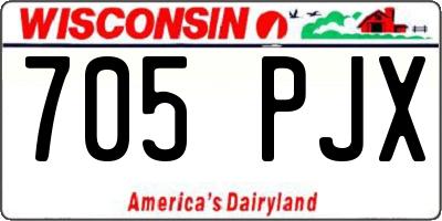 WI license plate 705PJX