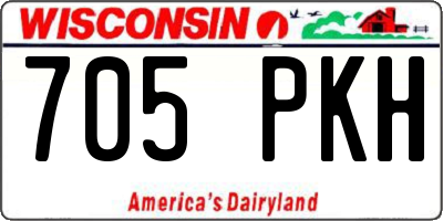 WI license plate 705PKH