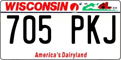 WI license plate 705PKJ