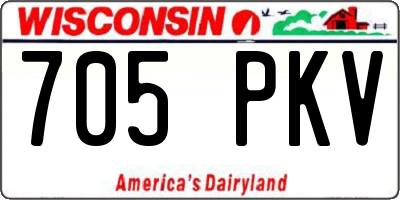 WI license plate 705PKV