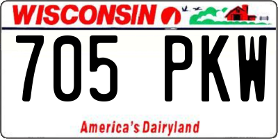 WI license plate 705PKW