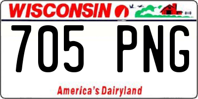 WI license plate 705PNG