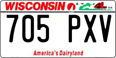 WI license plate 705PXV